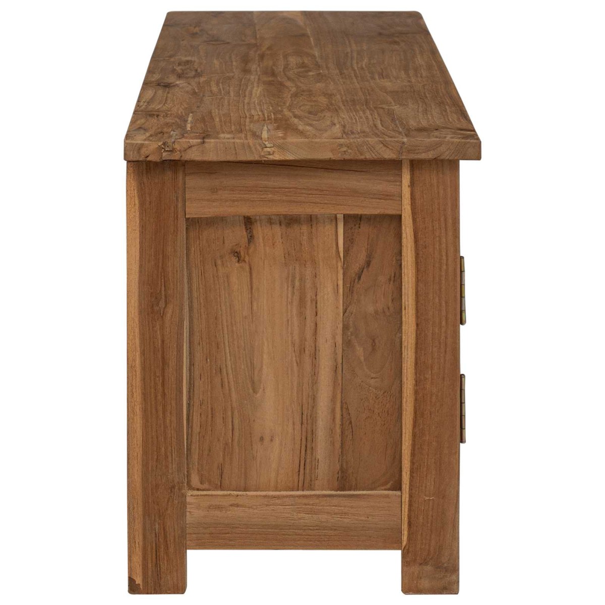 vidaXL Έπιπλο τηλεόρασης 110 x 30 x 40 cm Φυσικό Στερεό Ξύλο Τίκ