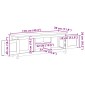 vidaXL Έπιπλο τηλεόρασης 110 x 30 x 40 cm Φυσικό Στερεό Ξύλο Τίκ