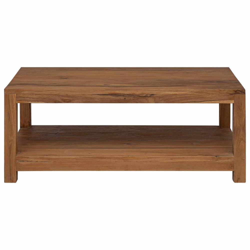 vidaXL Τραπεζάκι σαλονιού Φυσικό 100 x 50 x 40 cm Στερεό Ξύλο Τίκ