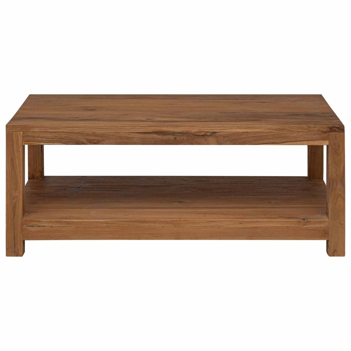 vidaXL Τραπεζάκι σαλονιού Φυσικό 100 x 50 x 40 cm Στερεό Ξύλο Τίκ