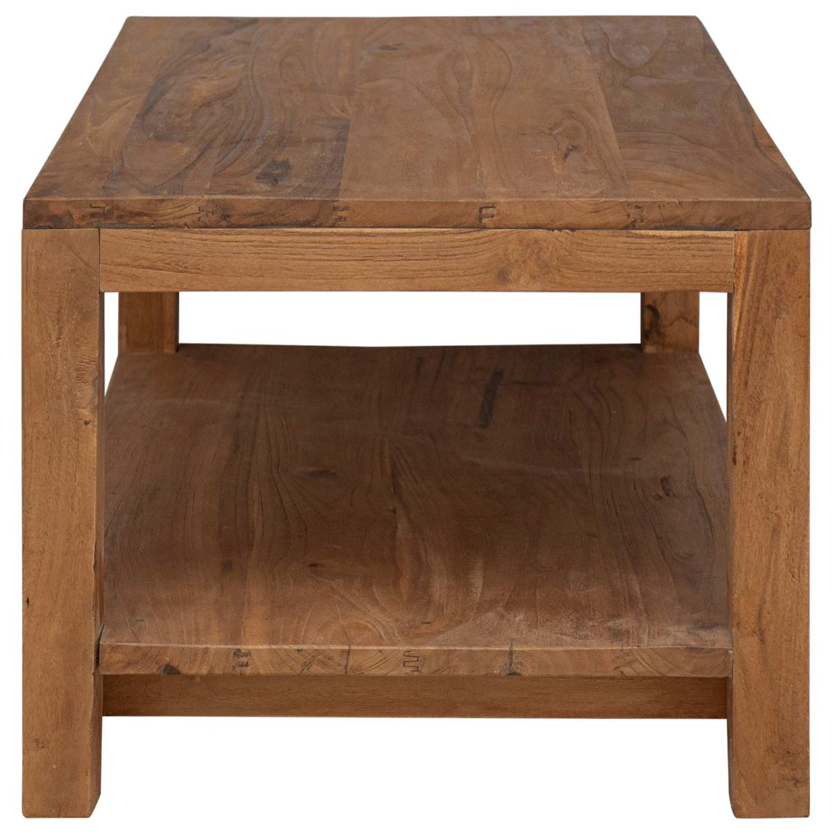 vidaXL Τραπεζάκι σαλονιού Φυσικό 100 x 50 x 40 cm Στερεό Ξύλο Τίκ
