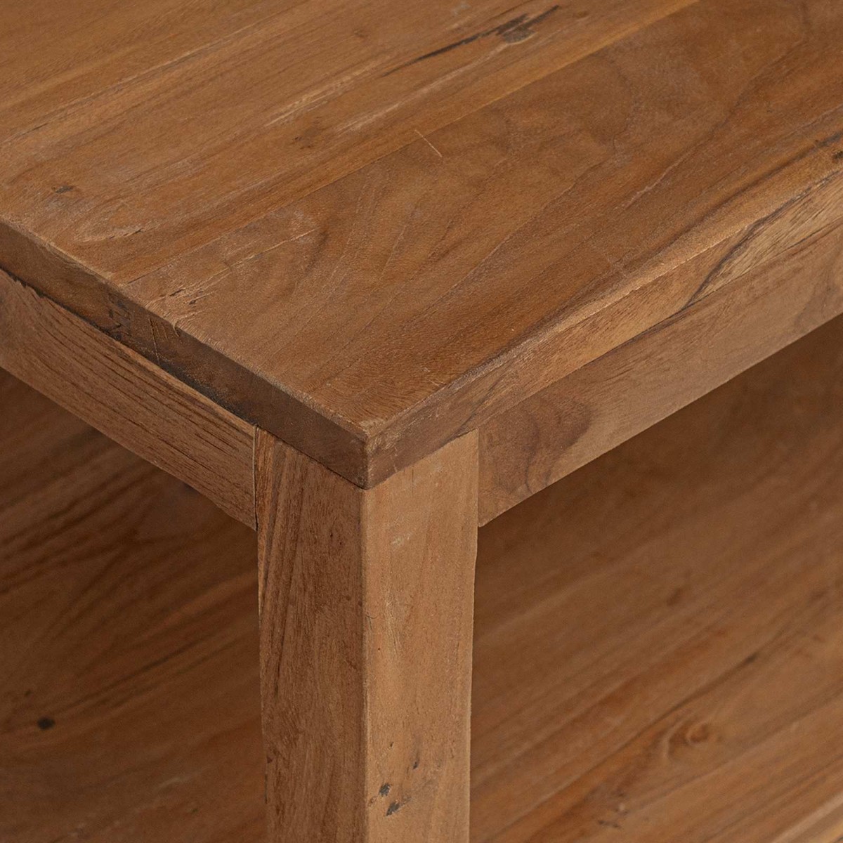 vidaXL Τραπεζάκι σαλονιού Φυσικό 100 x 50 x 40 cm Στερεό Ξύλο Τίκ