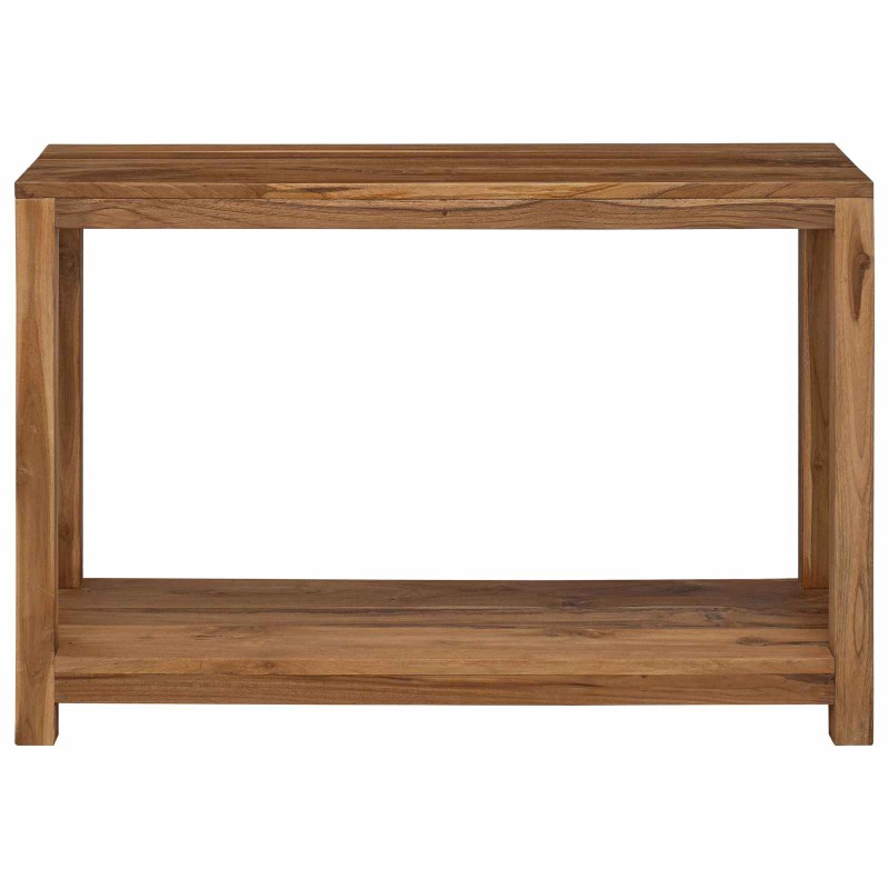 vidaXL Τραπέζι κονσόλας Φυσικό 110 x 35 x 75 cm Στερεό Ξύλο Τίκ