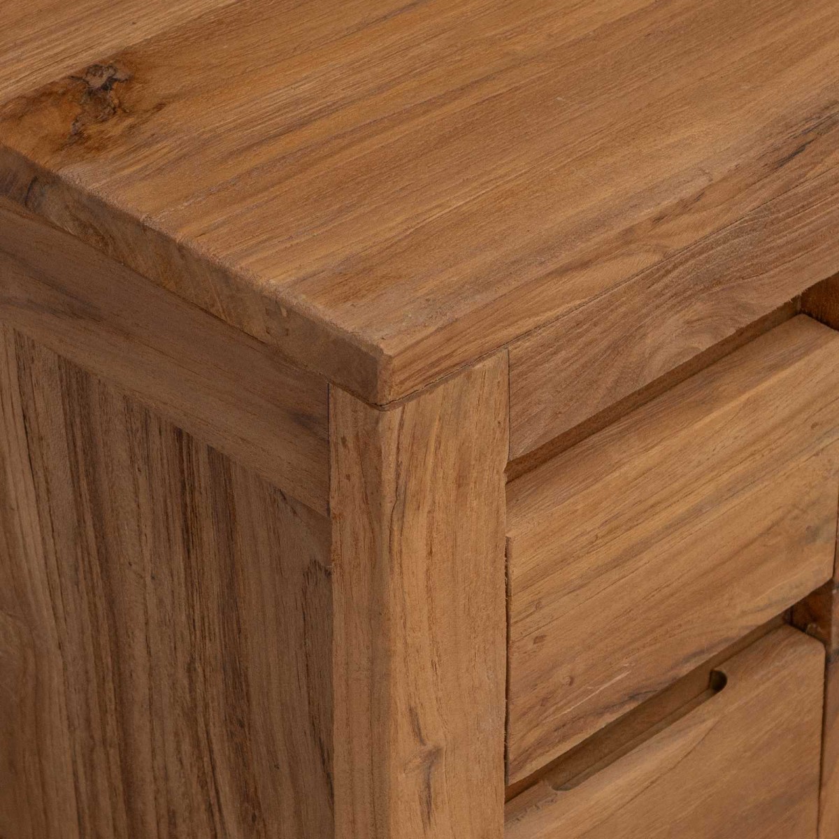 vidaXL Έπιπλο τηλεόρασης 110 x 30 x 40 cm Φυσικό Στερεό Ξύλο Τίκ