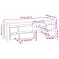 vidaXL Έπιπλο τηλεόρασης 110 x 30 x 40 cm Φυσικό Στερεό Ξύλο Τίκ