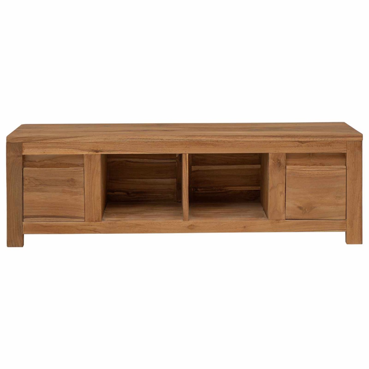 vidaXL Ντουλάπι TV 110 x 30 x 35 cm Φυσικό Στερεό Ξύλο Τίκ