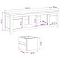 vidaXL Ντουλάπι TV 110 x 30 x 35 cm Φυσικό Στερεό Ξύλο Τίκ