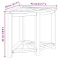 vidaXL Τραπέζι Πλευρικής Μπανιέρας Φυσικό 45 x 45 x 46 εκ.