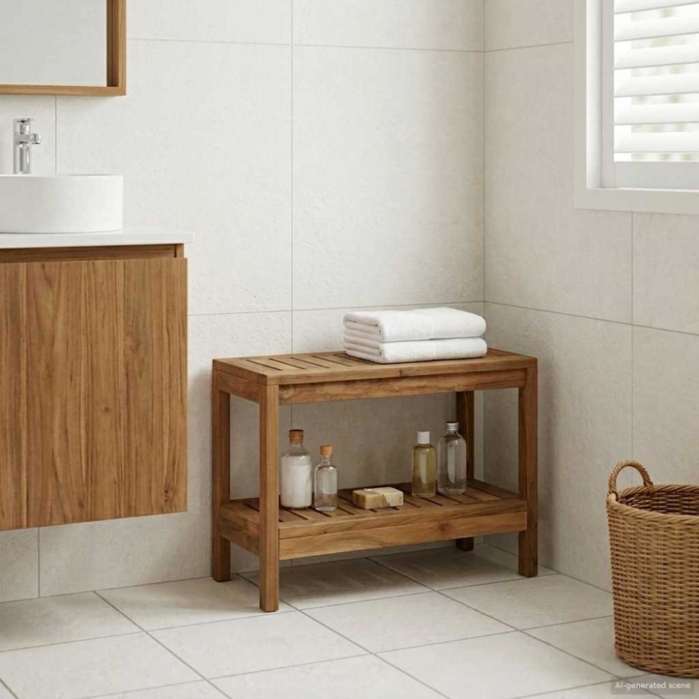 vidaXL Τραπέζι Πλευρικής Μπανιέρας Φυσικό 60 x 30 x 45 cm