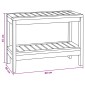 vidaXL Τραπέζι Πλευρικής Μπανιέρας Φυσικό 60 x 30 x 45 cm