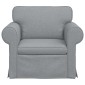 vidaXL Καναπές Ανοιχτό γκρι 95 x 82 x 80 εκ ύφασμα