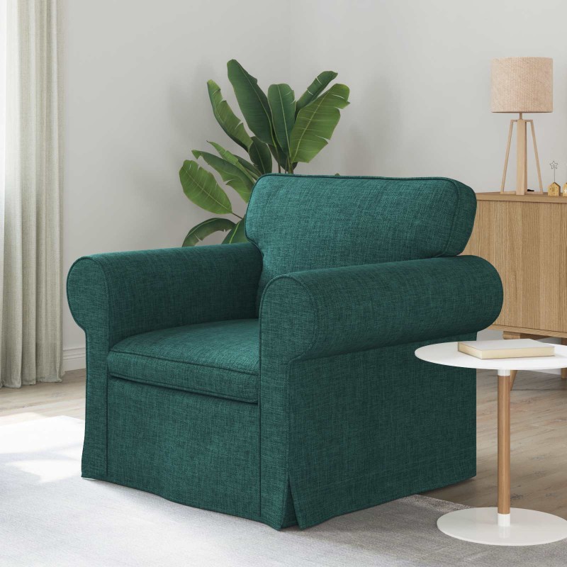 vidaXL Καναπές Σκούρο Πράσινο 95 x 82 x 80 εκ ύφασμα