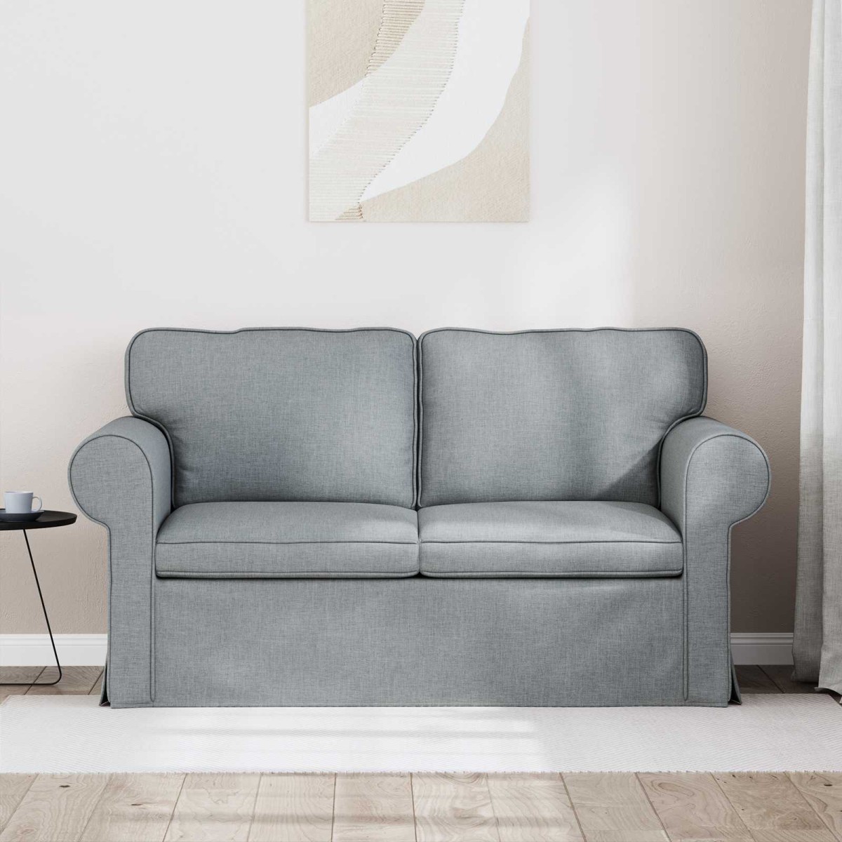 vidaXL Καναπές Ανοιχτό γκρι 155 x 82 x 80 εκ ύφασμα