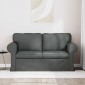 vidaXL Καναπές Σκούρο Γκρι 155 x 82 x 80 εκ ύφασμα