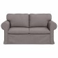 vidaXL Καναπές Taupe 155 x 82 x 80 εκ ύφασμα