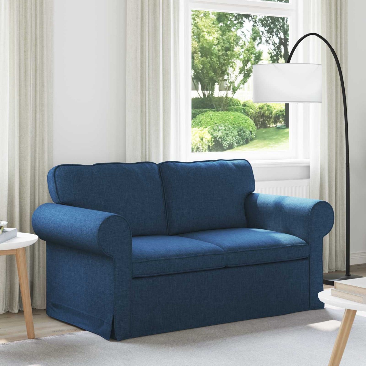 vidaXL Καναπές Μπλε 155 x 82 x 80 εκ ύφασμα