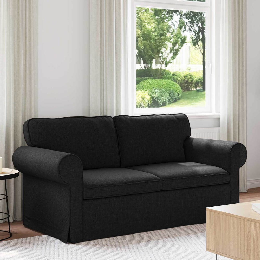 vidaXL Καναπές Μαύρο 175 x 82 x 80 εκ ύφασμα