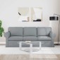 vidaXL Καναπές Ανοιχτό γκρι 215 x 82 x 80 εκ ύφασμα