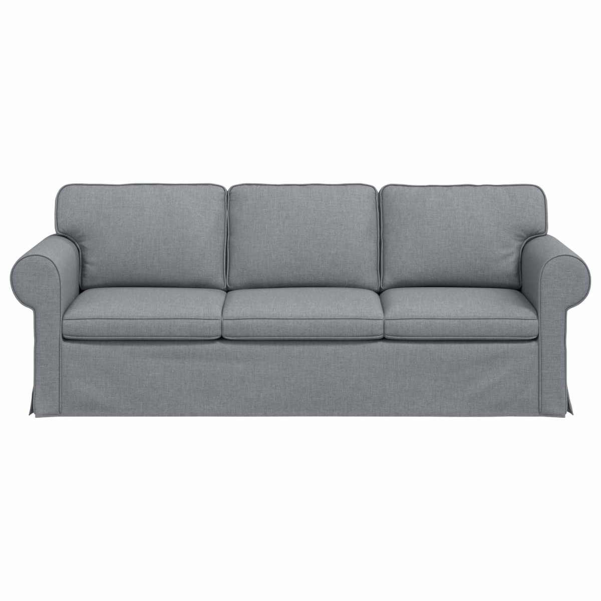 vidaXL Καναπές Ανοιχτό γκρι 215 x 82 x 80 εκ ύφασμα