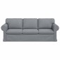 vidaXL Καναπές Ανοιχτό γκρι 215 x 82 x 80 εκ ύφασμα