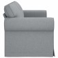 vidaXL Καναπές Ανοιχτό γκρι 215 x 82 x 80 εκ ύφασμα