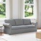 vidaXL Καναπές Ανοιχτό γκρι 215 x 82 x 80 εκ ύφασμα