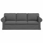 vidaXL Καναπές Σκούρο Γκρι 215 x 82 x 80 εκ ύφασμα