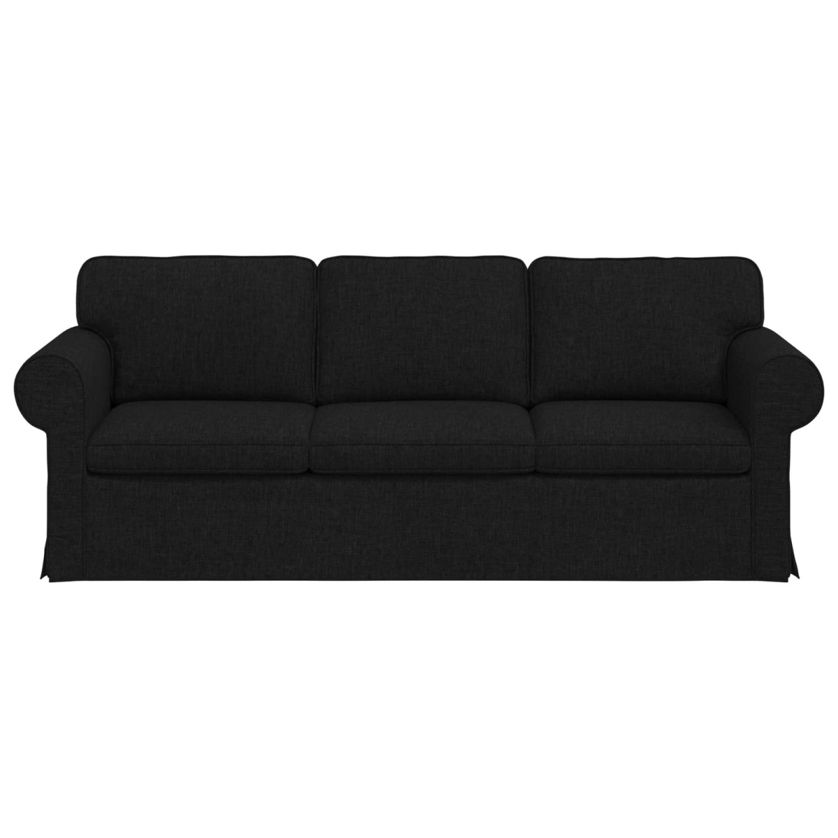 vidaXL Καναπές Μαύρο 215 x 82 x 80 εκ ύφασμα