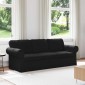 vidaXL Καναπές Μαύρο 215 x 82 x 80 εκ ύφασμα