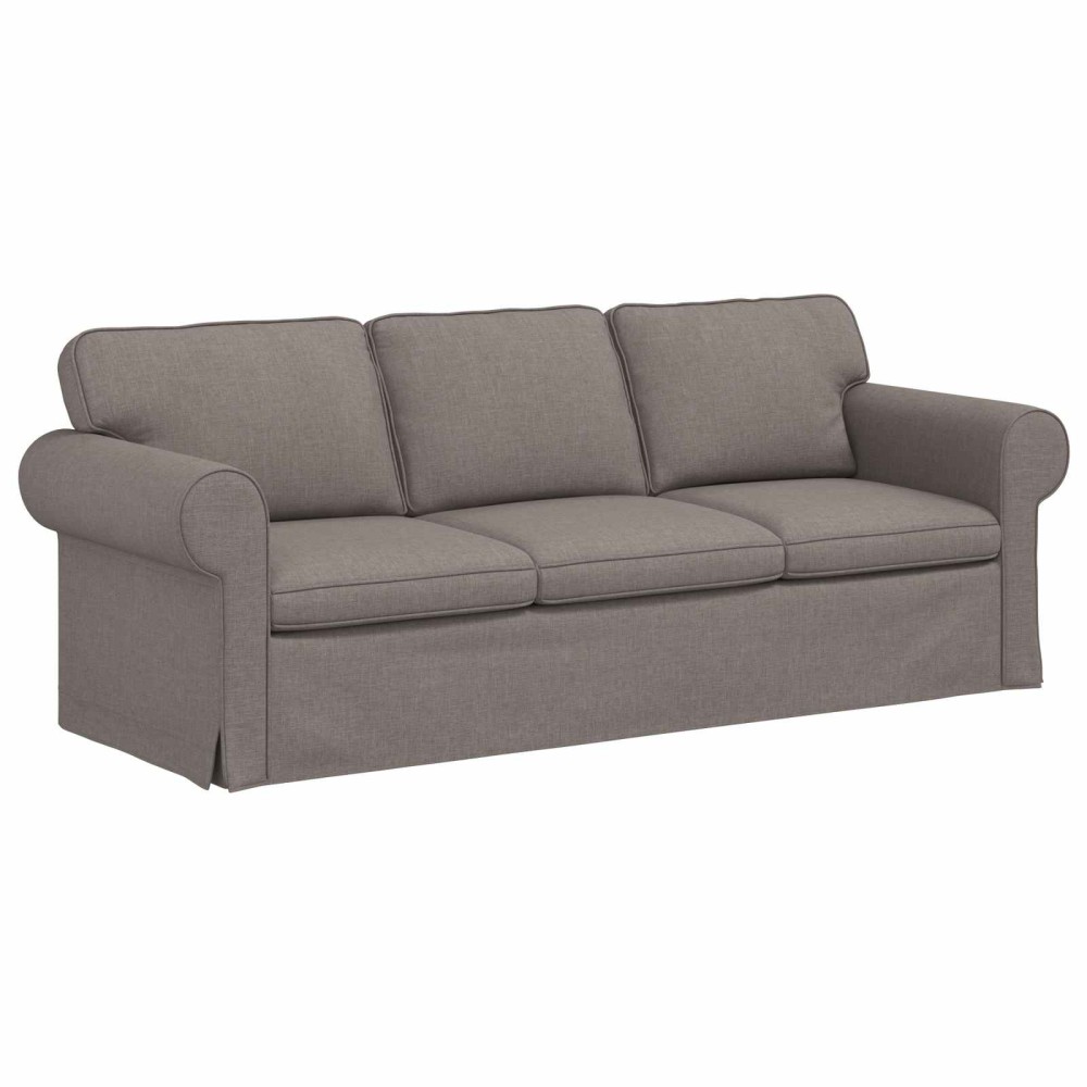vidaXL Καναπές Taupe 215 x 82 x 80 εκ ύφασμα