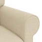 vidaXL Καναπές Κρεμ 215 x 82 x 80 εκ ύφασμα