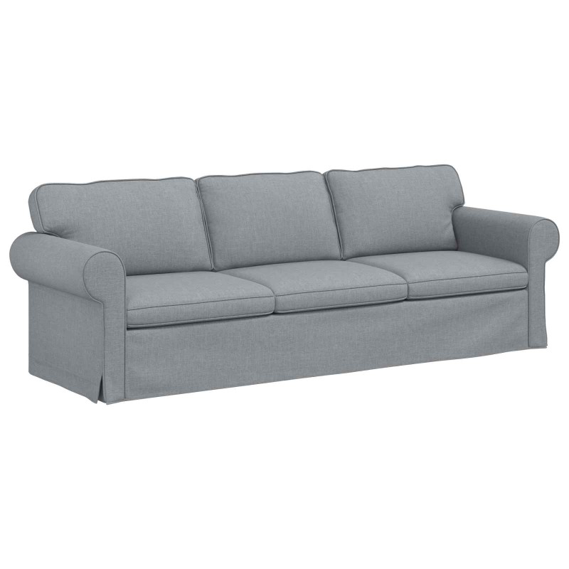 vidaXL Καναπές Ανοιχτό γκρι 245 x 82 x 80 εκ ύφασμα