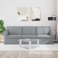 vidaXL Καναπές Ανοιχτό γκρι 245 x 82 x 80 εκ ύφασμα