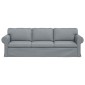 vidaXL Καναπές Ανοιχτό γκρι 245 x 82 x 80 εκ ύφασμα