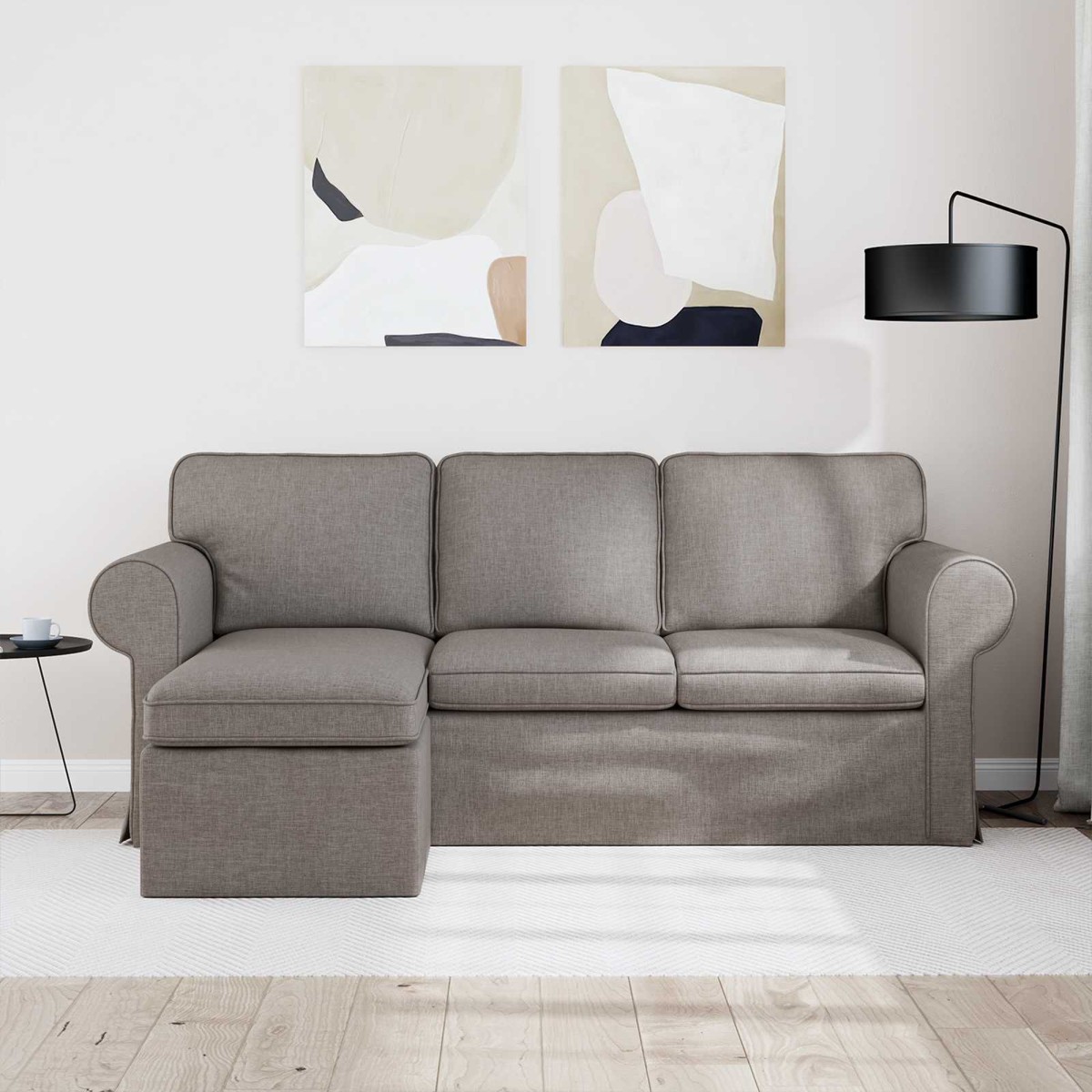 vidaXL Καναπές Taupe 195 x 138 x 80 εκ ύφασμα