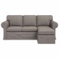 vidaXL Καναπές Taupe 195 x 138 x 80 εκ ύφασμα