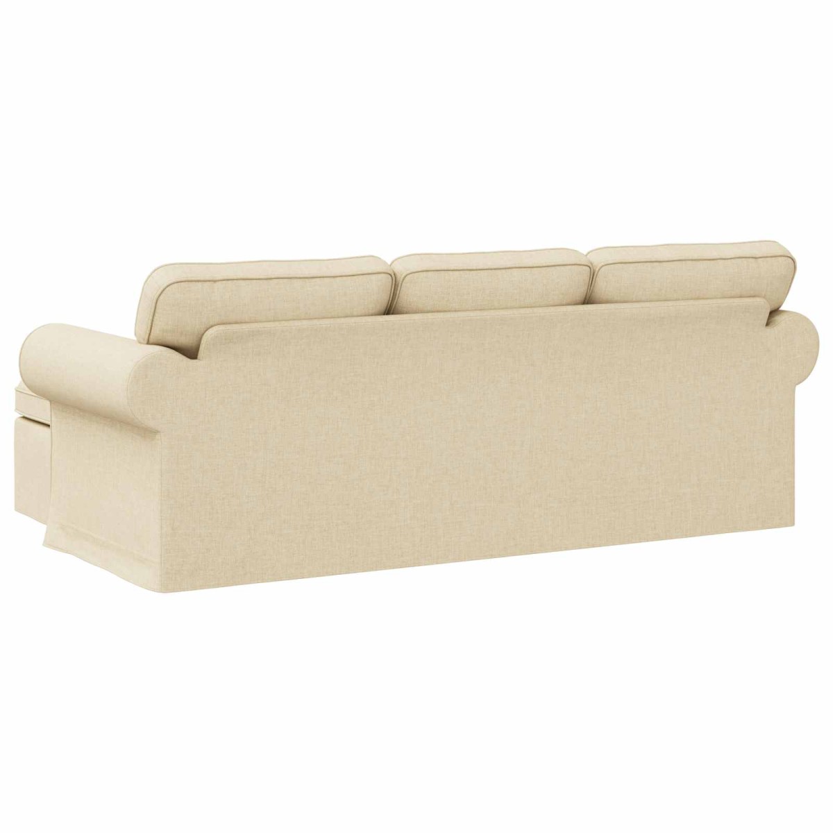 vidaXL Καναπές Κρεμ 215 x 138 x 80 εκ ύφασμα