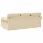 vidaXL Καναπές Κρεμ 215 x 138 x 80 εκ ύφασμα