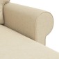 vidaXL Καναπές Κρεμ 215 x 138 x 80 εκ ύφασμα