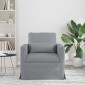 vidaXL Καναπές Ανοιχτό γκρι 78 x 78 x 80 εκ. ύφασμα