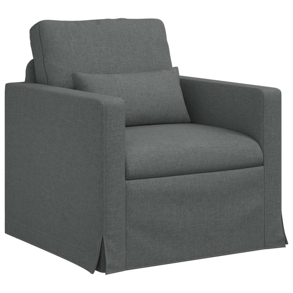 vidaXL Καναπές Σκούρο Γκρι 78 x 78 x 80 εκ. ύφασμα