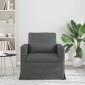 vidaXL Καναπές Σκούρο Γκρι 78 x 78 x 80 εκ. ύφασμα