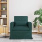 vidaXL Καναπές Σκούρο Πράσινο 78 x 78 x 80 εκ. ύφασμα