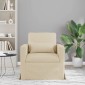 vidaXL Καναπές Κρεμ 78 x 78 x 80 εκ. ύφασμα