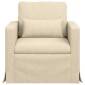 vidaXL Καναπές Κρεμ 78 x 78 x 80 εκ. ύφασμα