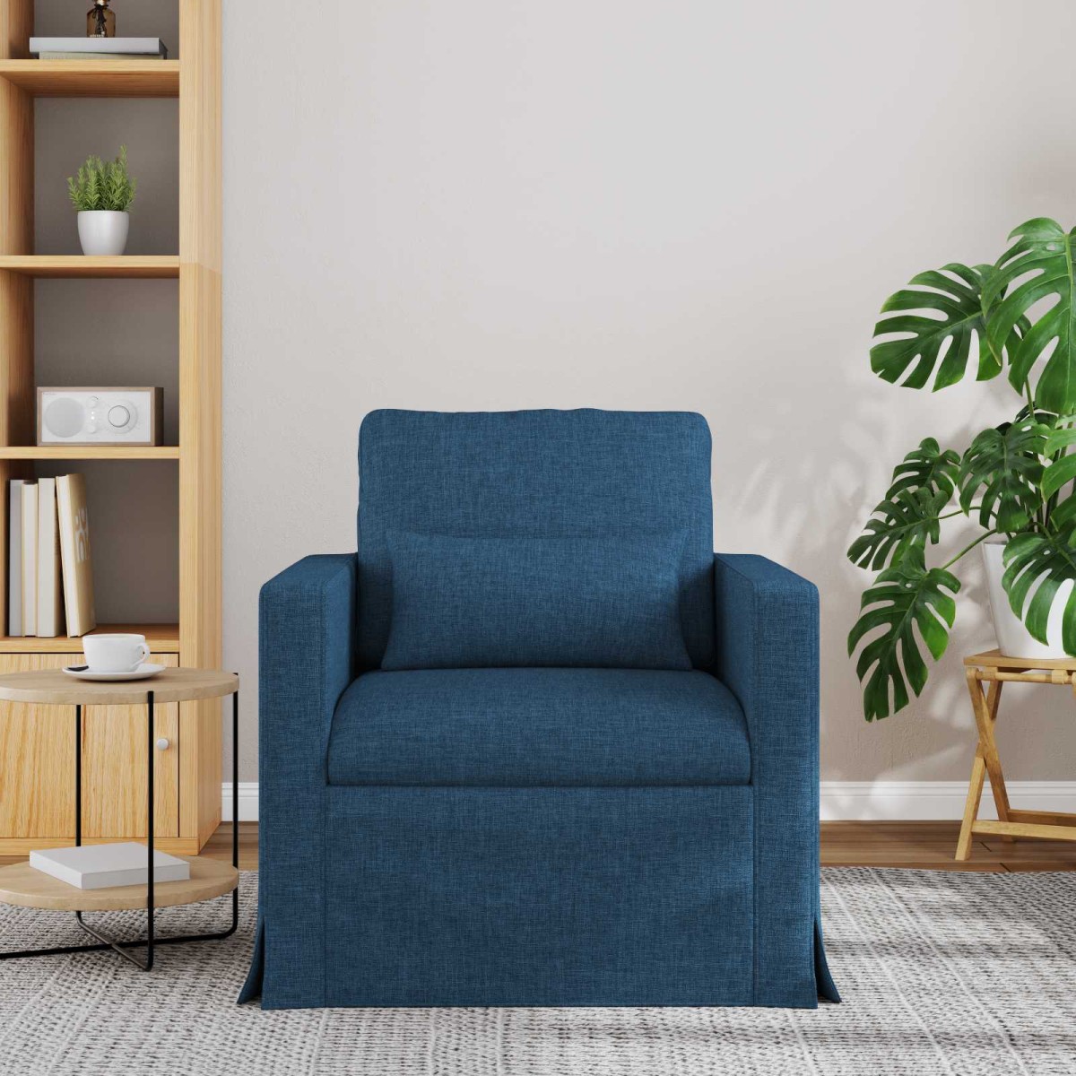 vidaXL Καναπές Μπλε 78 x 78 x 80 εκ. ύφασμα