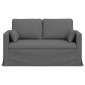 vidaXL Καναπές Σκούρο Γκρι 139 x 78 x 80 εκ ύφασμα
