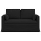vidaXL Καναπές Μαύρο 139 x 78 x 80 εκ ύφασμα