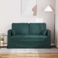 vidaXL Καναπές Σκούρο Πράσινο 139 x 78 x 80 εκ ύφασμα