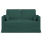 vidaXL Καναπές Σκούρο Πράσινο 139 x 78 x 80 εκ ύφασμα